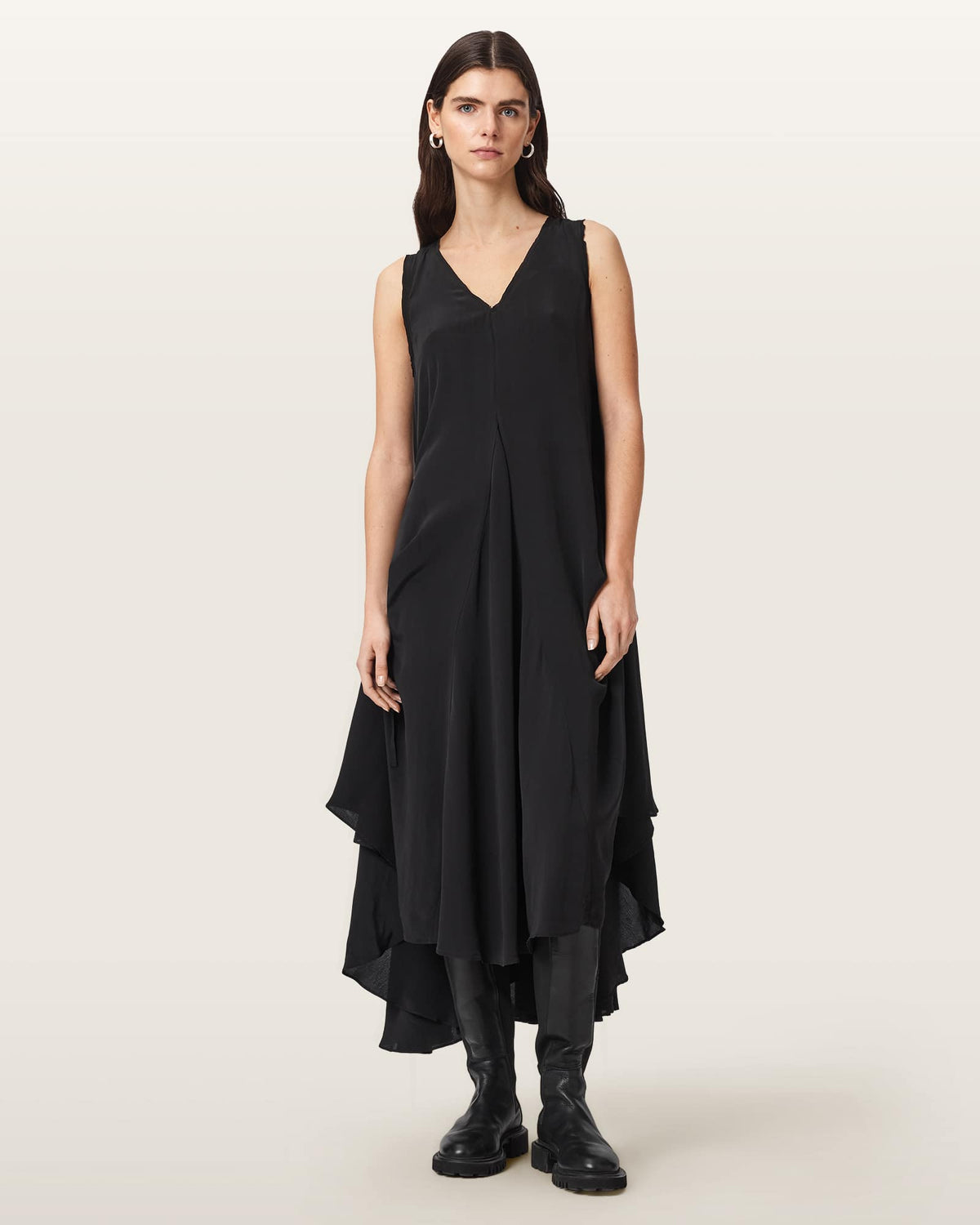 Sybil Sleeveless Midi Dress Black