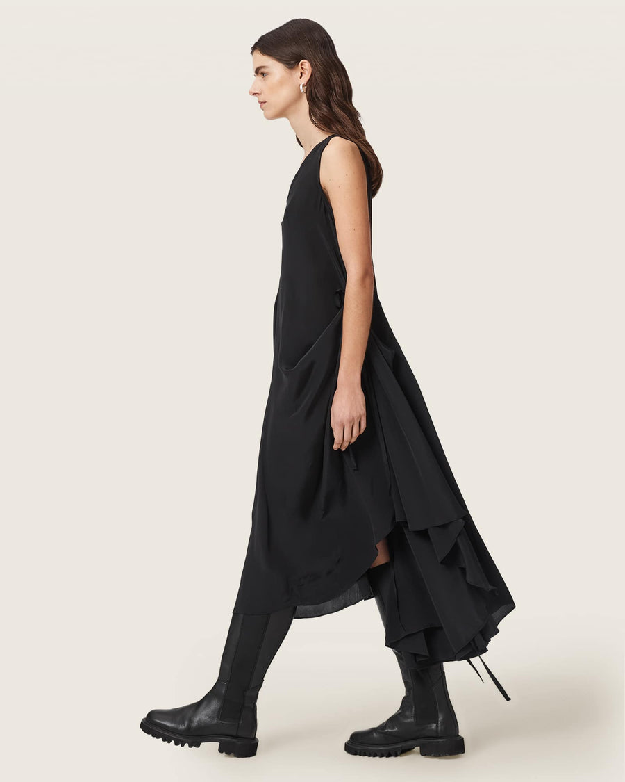 Sybil Sleeveless Midi Dress Black