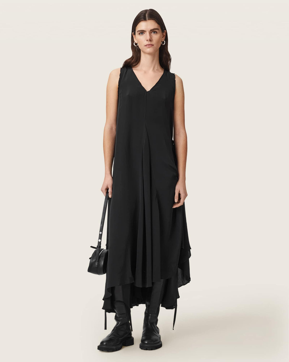Sybil Sleeveless Midi Dress Black