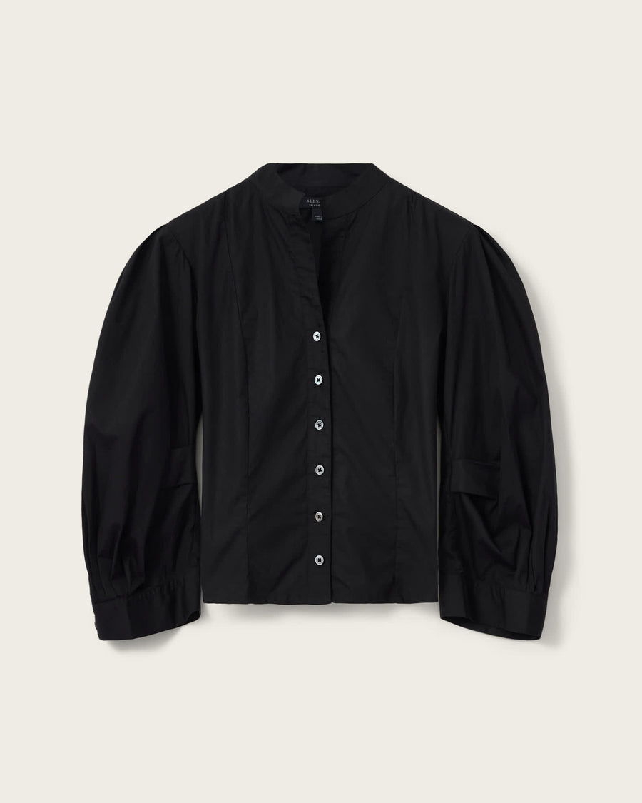 Maud Lace Up Shirt Black