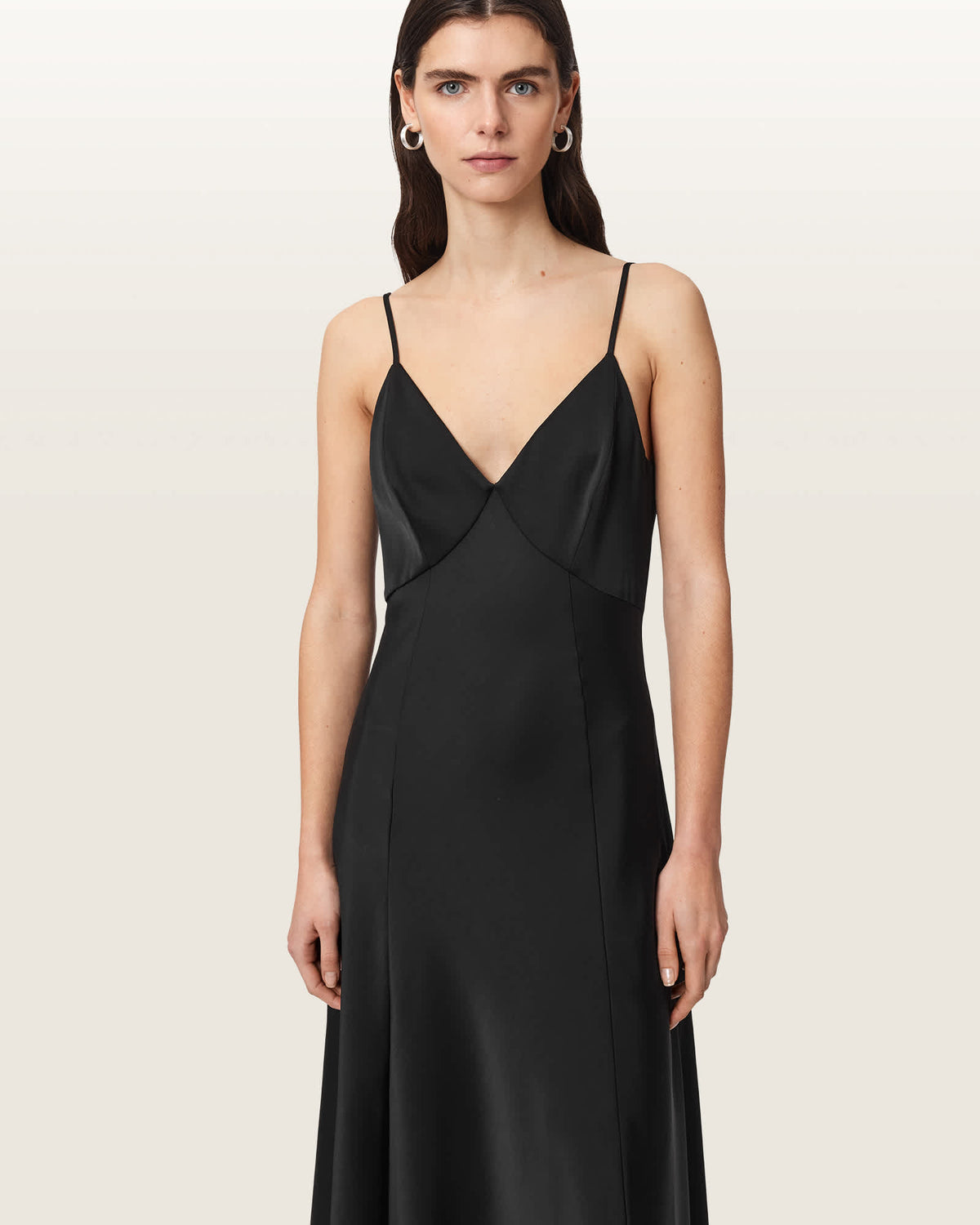 Irina Maxi Slip Dress Black