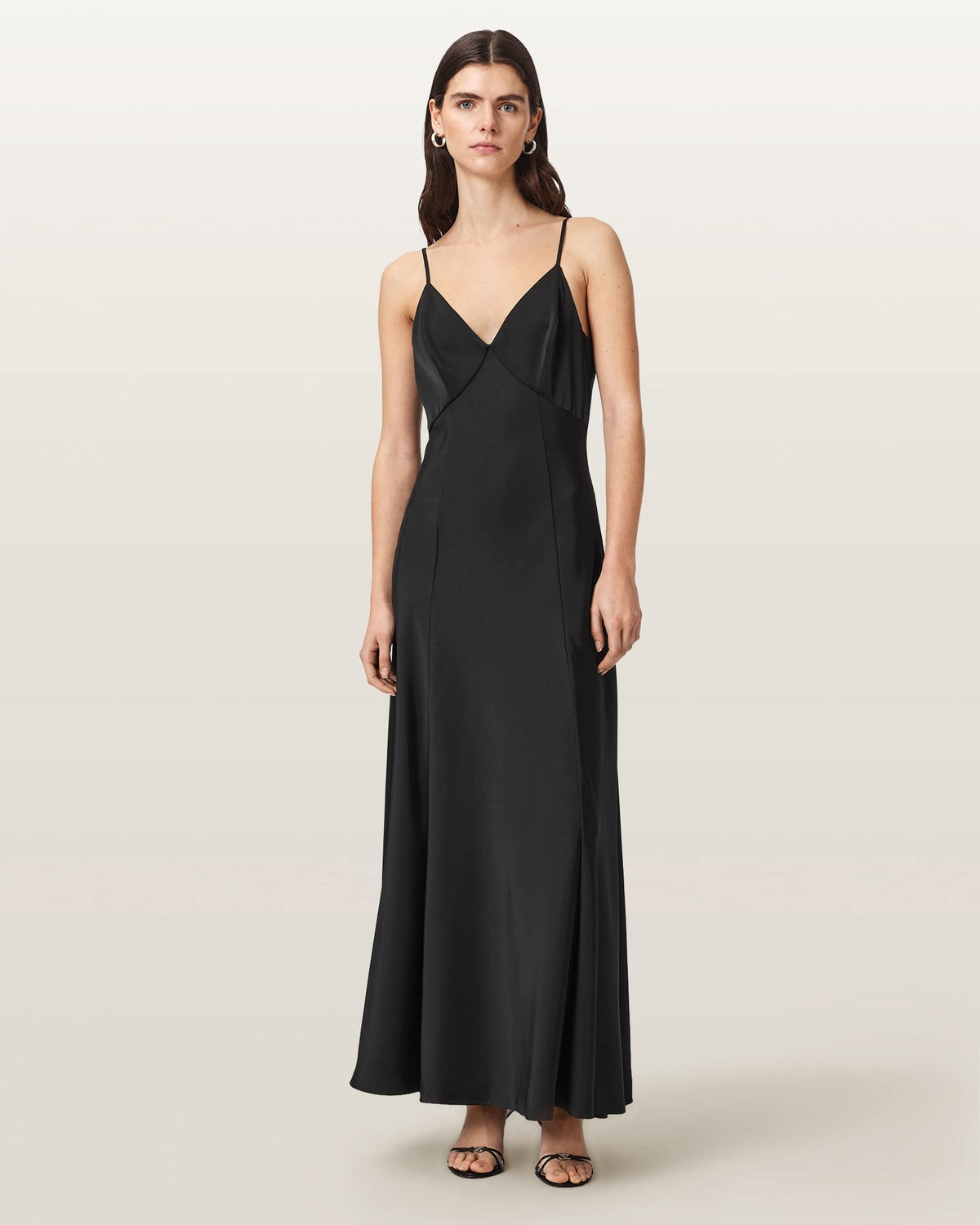 Irina Maxi Slip Dress Black