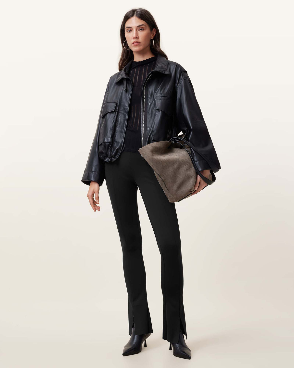 Ryla Flared Hem Slim Fit Trousers
