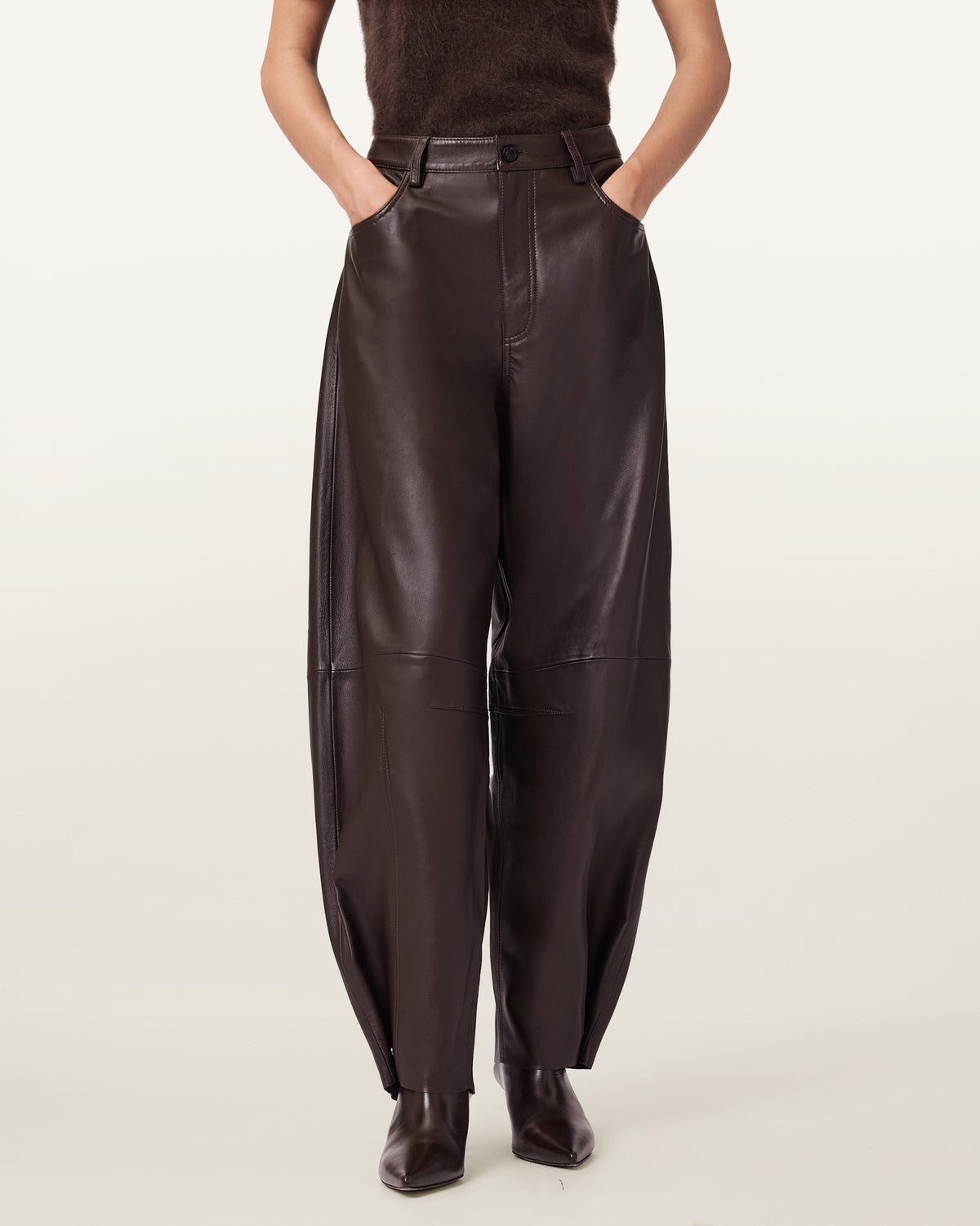 Jett Wide Leg Leather Trousers