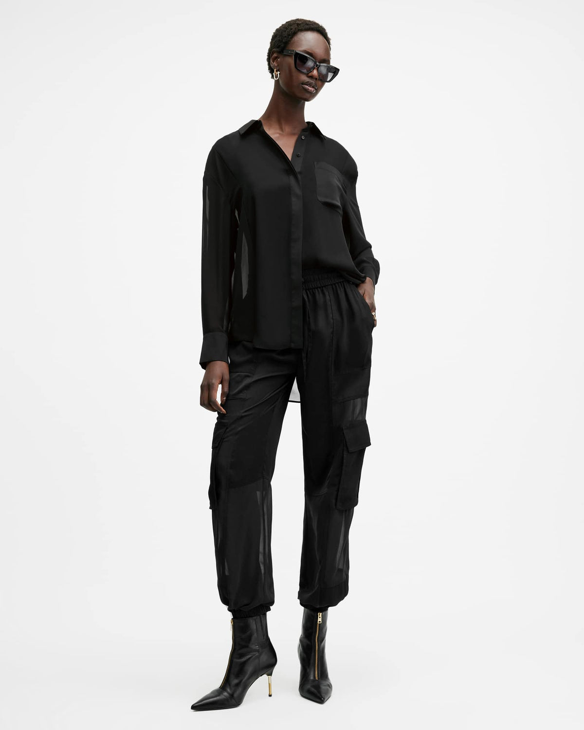Jody Panelled Co-ord Set Black