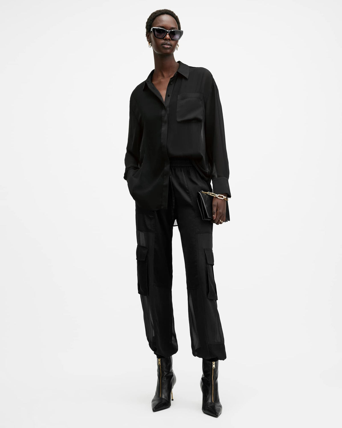 Jody Panelled Co-ord Set Black