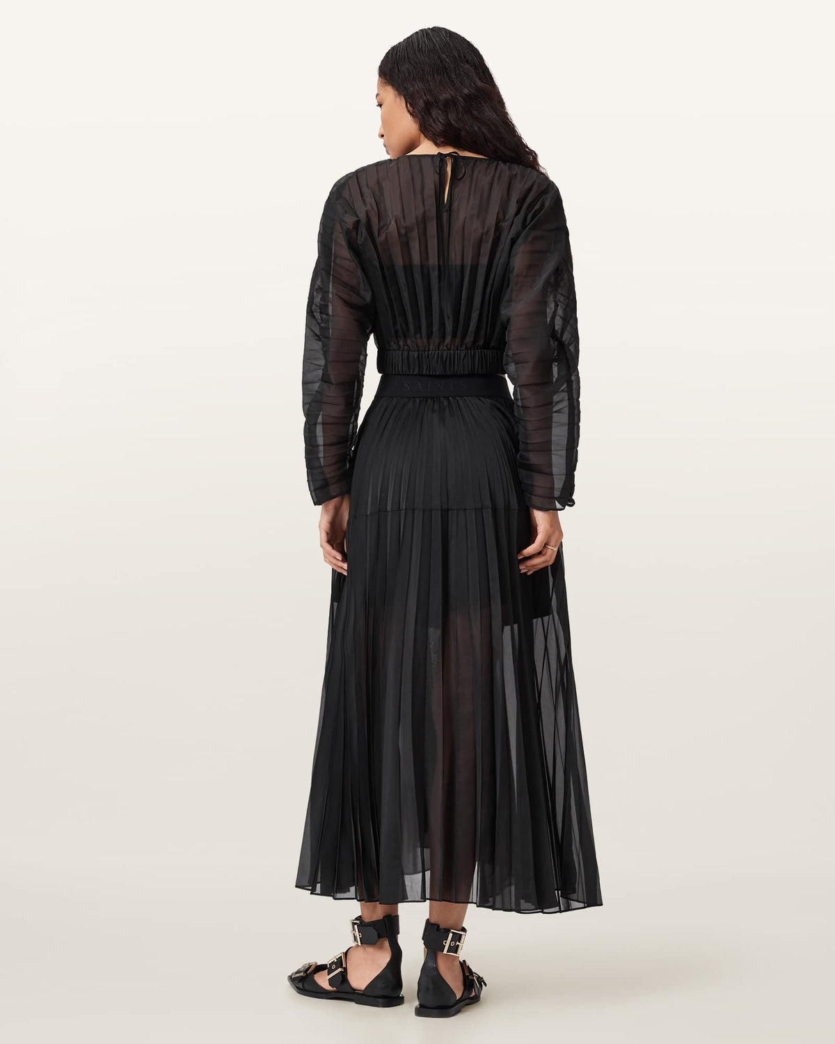 Micaela Pleated Skirt Black