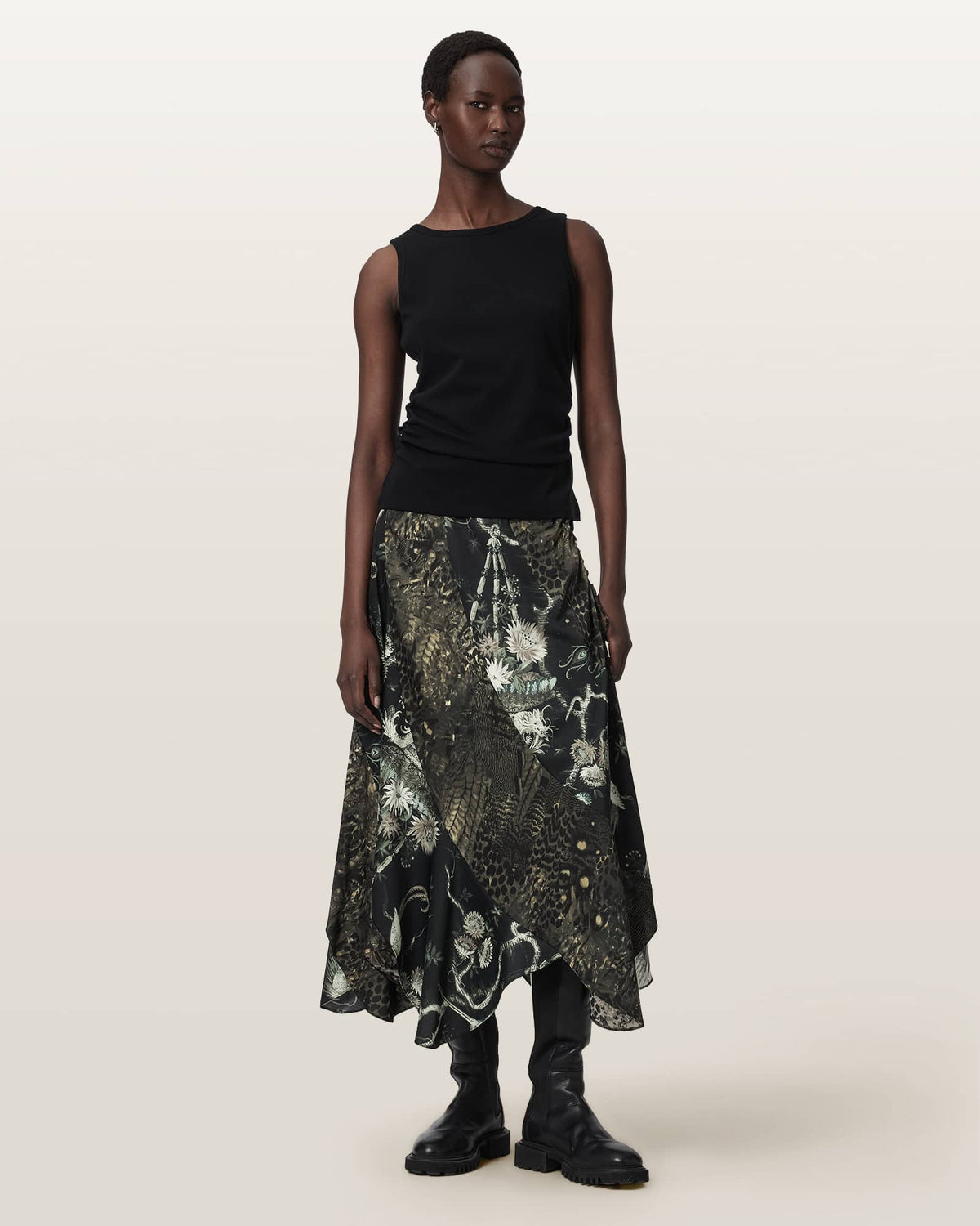 Arleen Panelled Maxi Skirt TARAVAO SOFT GREEN