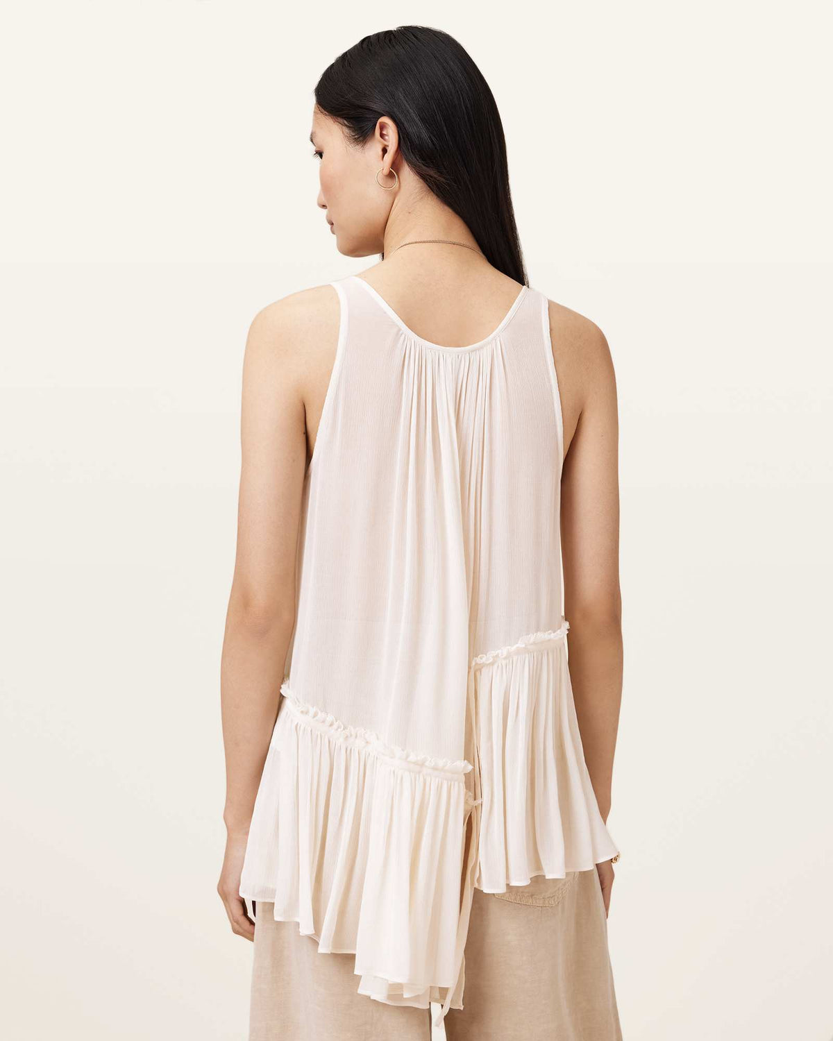 Rach Tiered Layer Top Chalk White