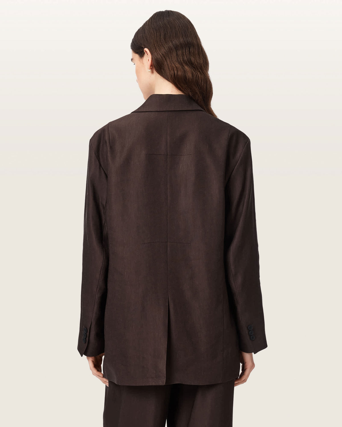 Charley Oversized Single Breasted Blazer Bitter Brown
