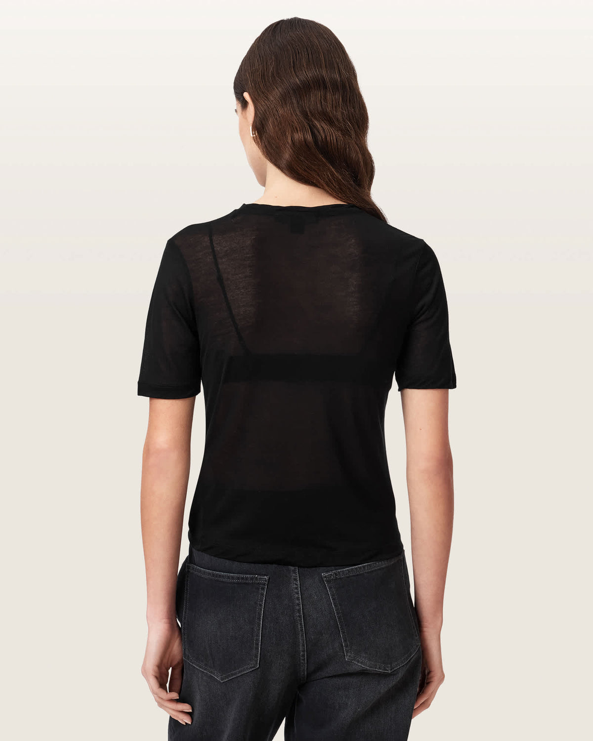 Athea Graphic Sheer T-Shirt Black