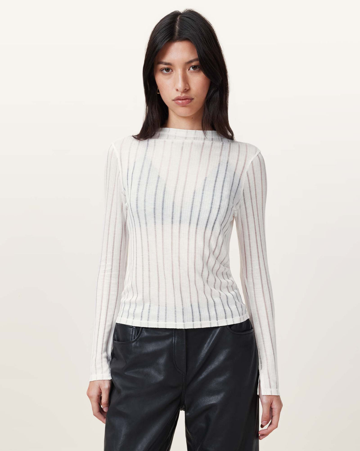 Aki Long Sleeve Funnel Neck T-Shirt