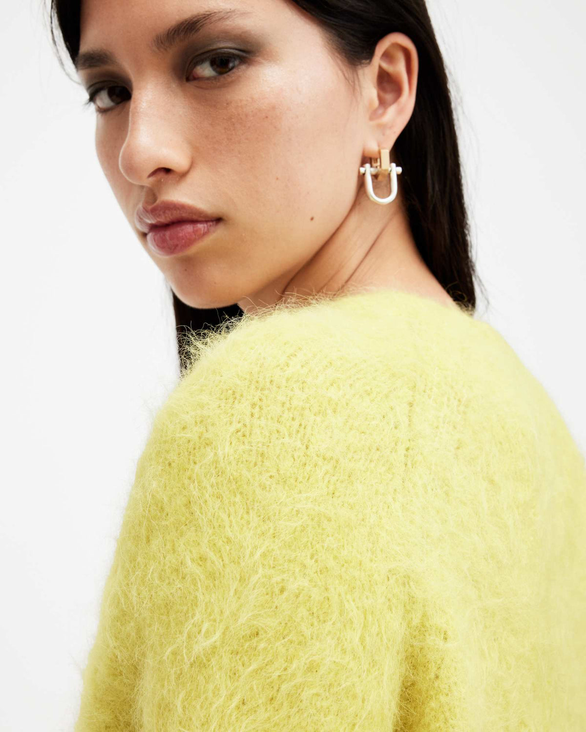 Vortex V-Neck Relaxed Fit Cardigan ELECTRIC YELLOW
