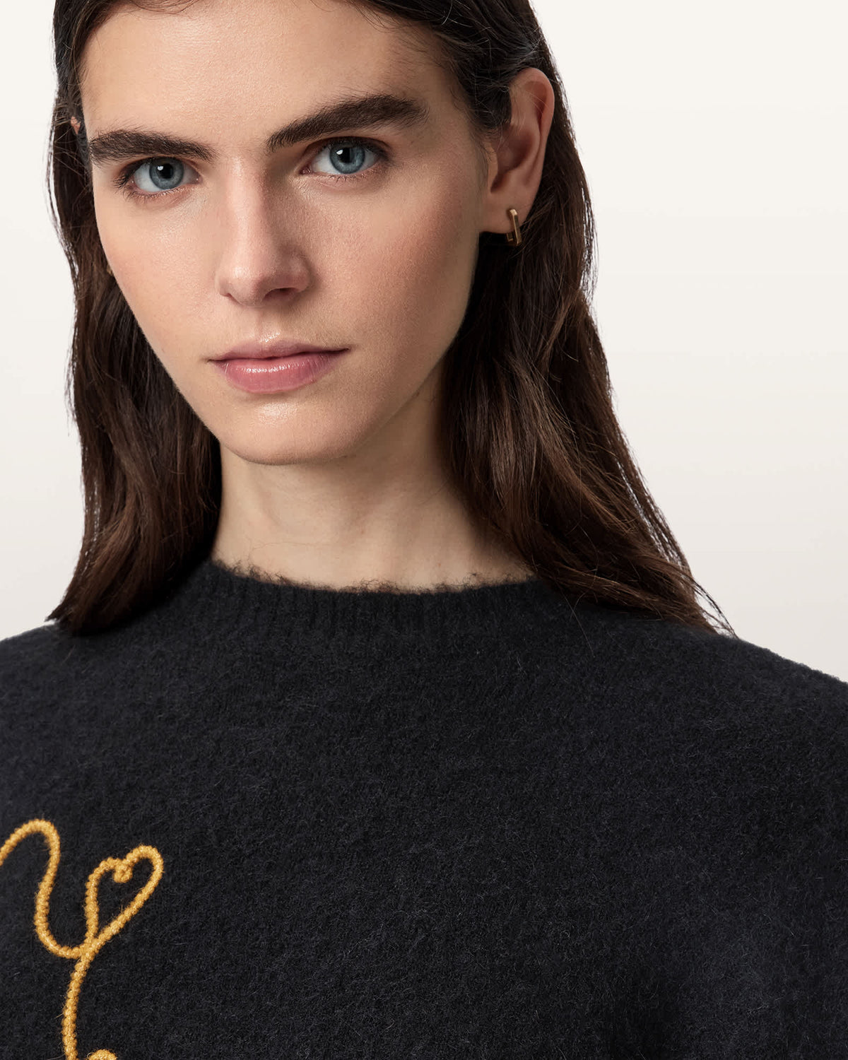 Unwind Relaxed Alpaca Blend Jumper Black