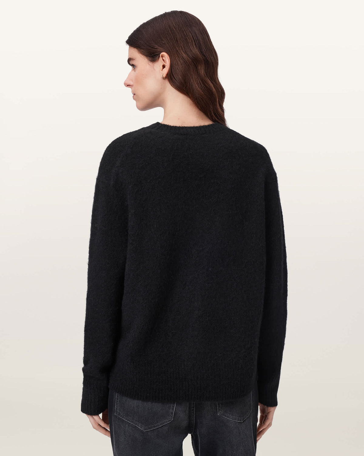 Unwind Relaxed Alpaca Blend Jumper Black