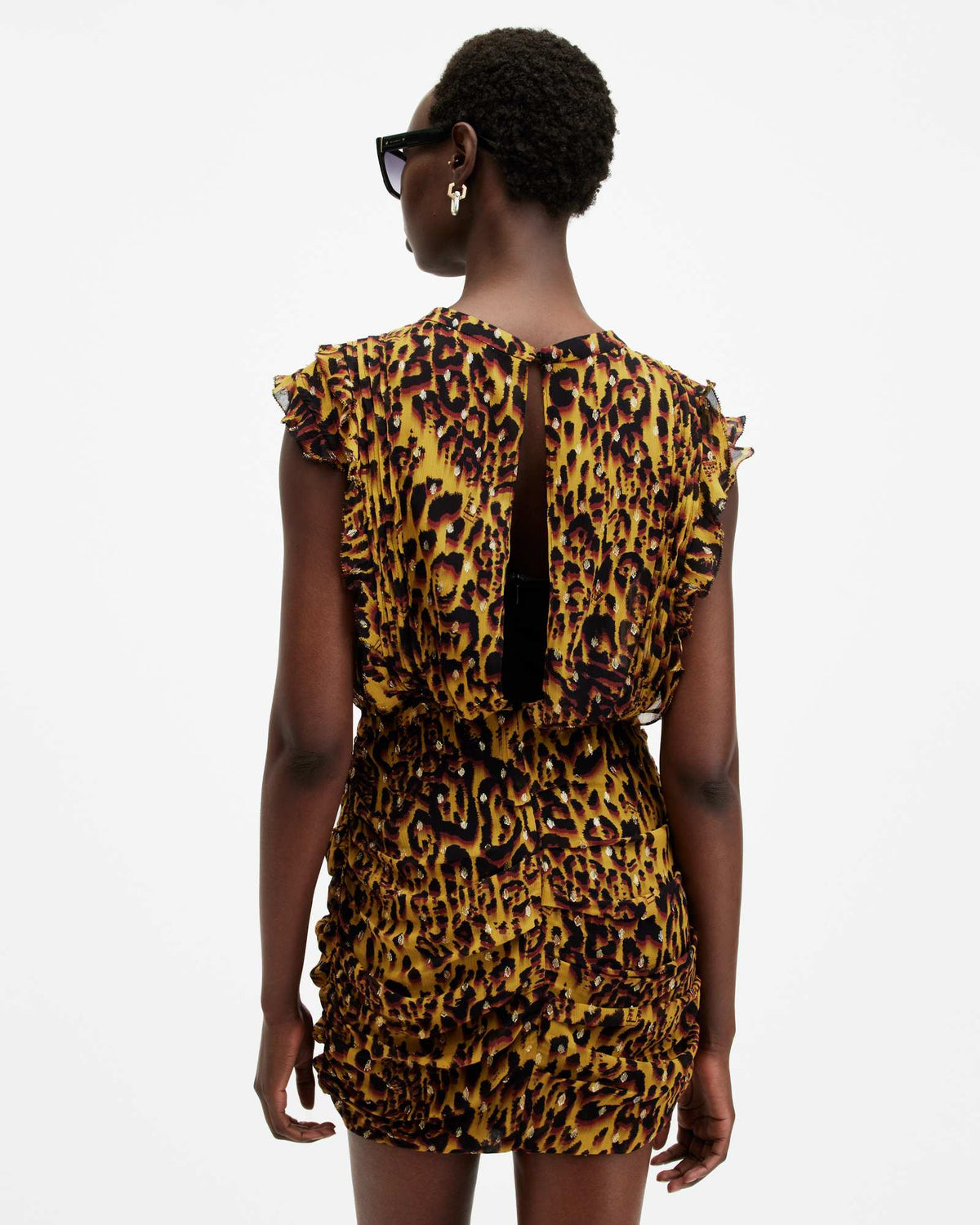 Hali Ruffle Mini Dress TERESA DEEP YELLOW