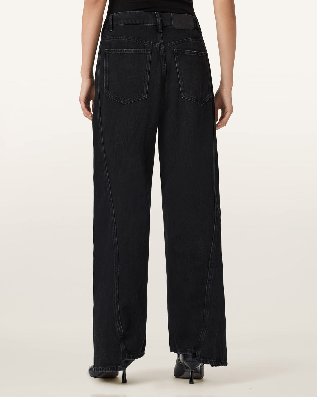 Frankie Double Zip Jeans Washed Black