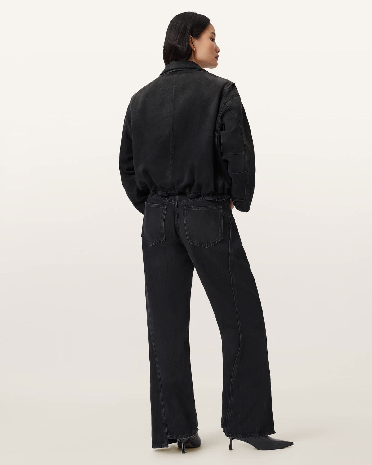 Frankie Double Zip Jeans Washed Black