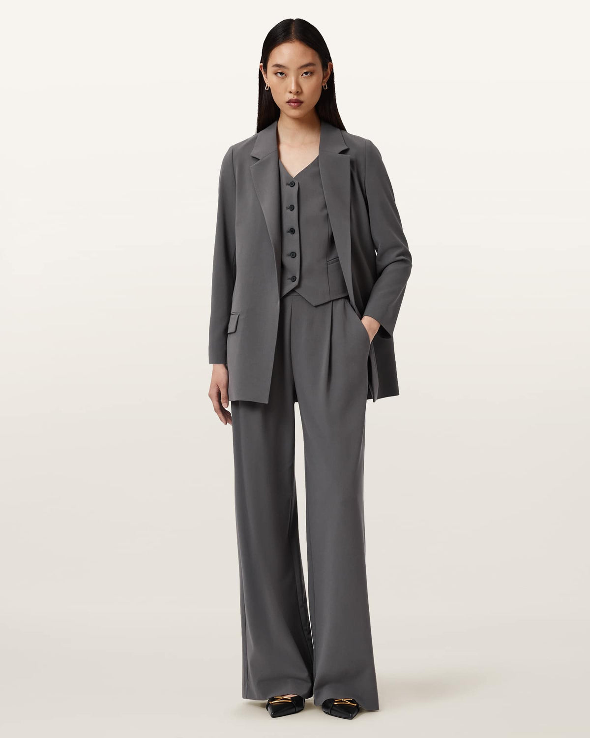 Aleida Lightweight Trousers DARK GULL GREY