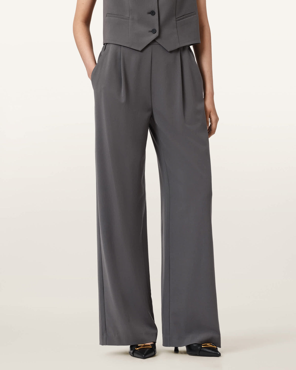 Aleida Lightweight Trousers DARK GULL GREY