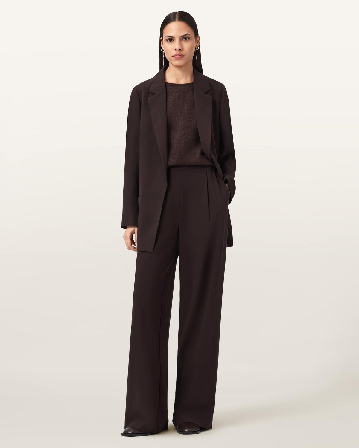 Aleida Lightweight Trousers OXBLOOD RED