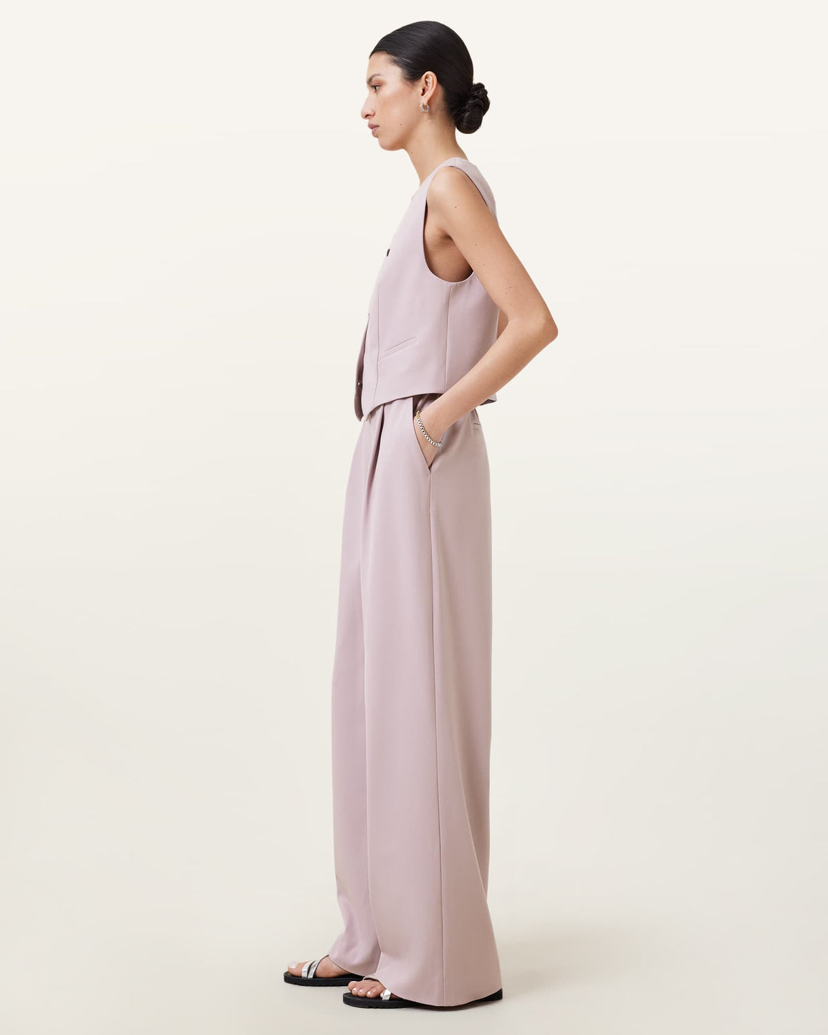 Aleida Lightweight Trousers MAUVE CHALK PINK