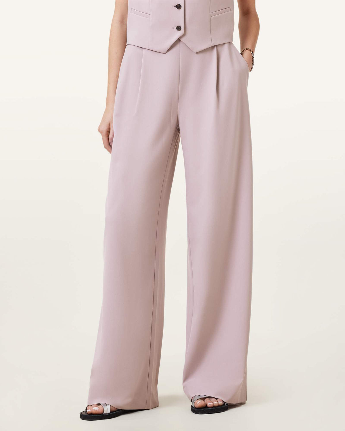 Aleida Lightweight Trousers MAUVE CHALK PINK