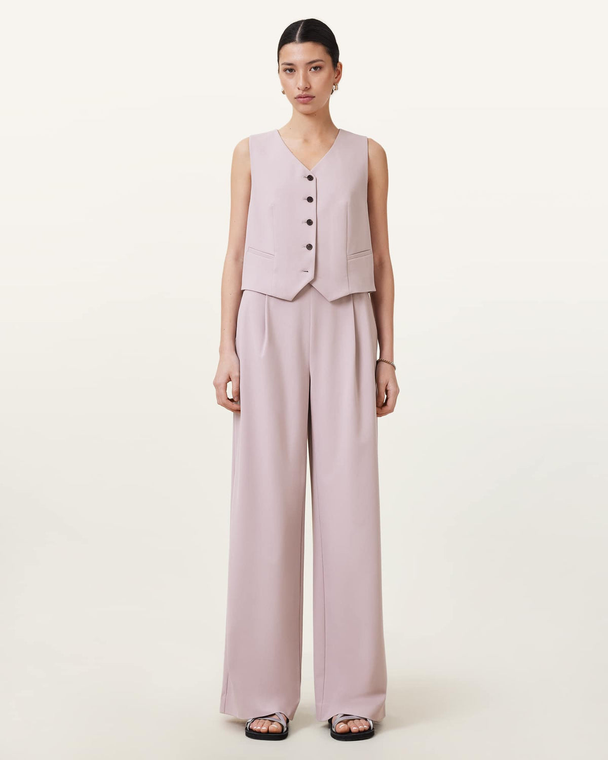 Aleida Lightweight Trousers MAUVE CHALK PINK