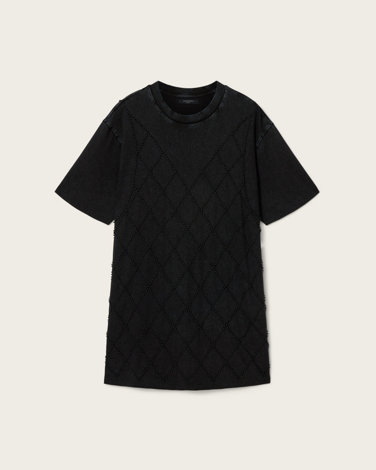Darcey Relaxed Fit Mini T-Shirt Dress Washed Black