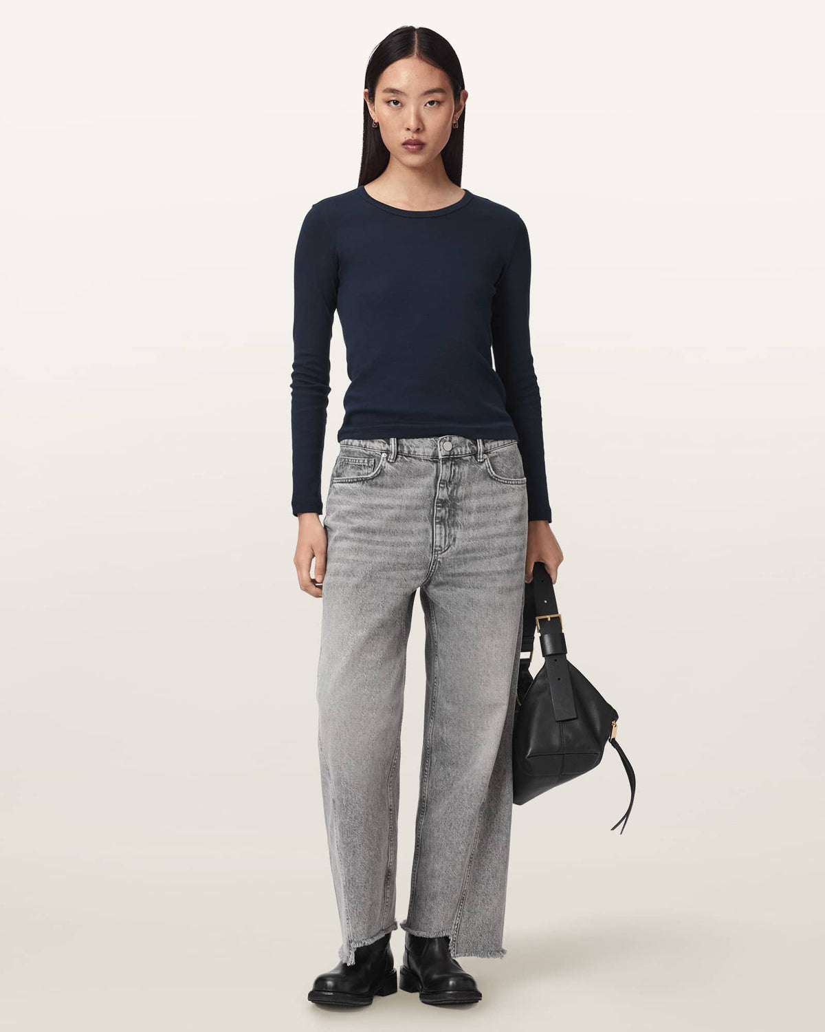 Fox Loose Fit Denim Jeans Washed Grey