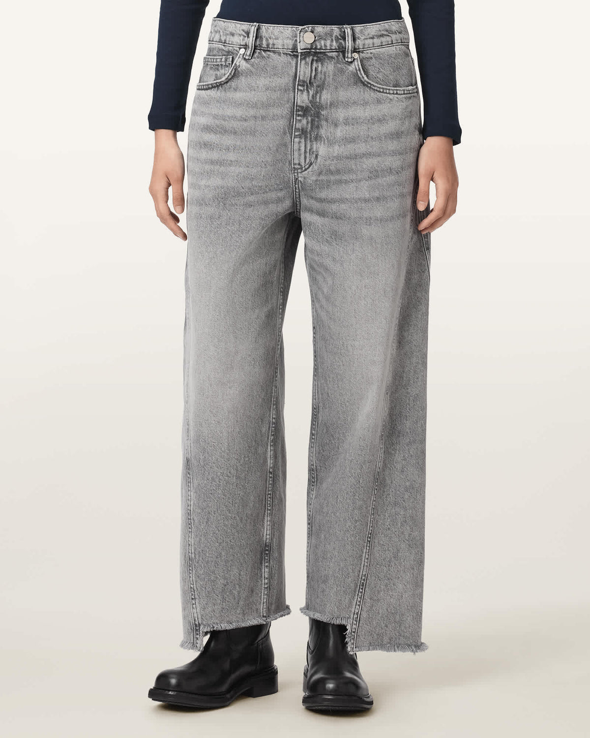 Fox Loose Fit Denim Jeans Washed Grey