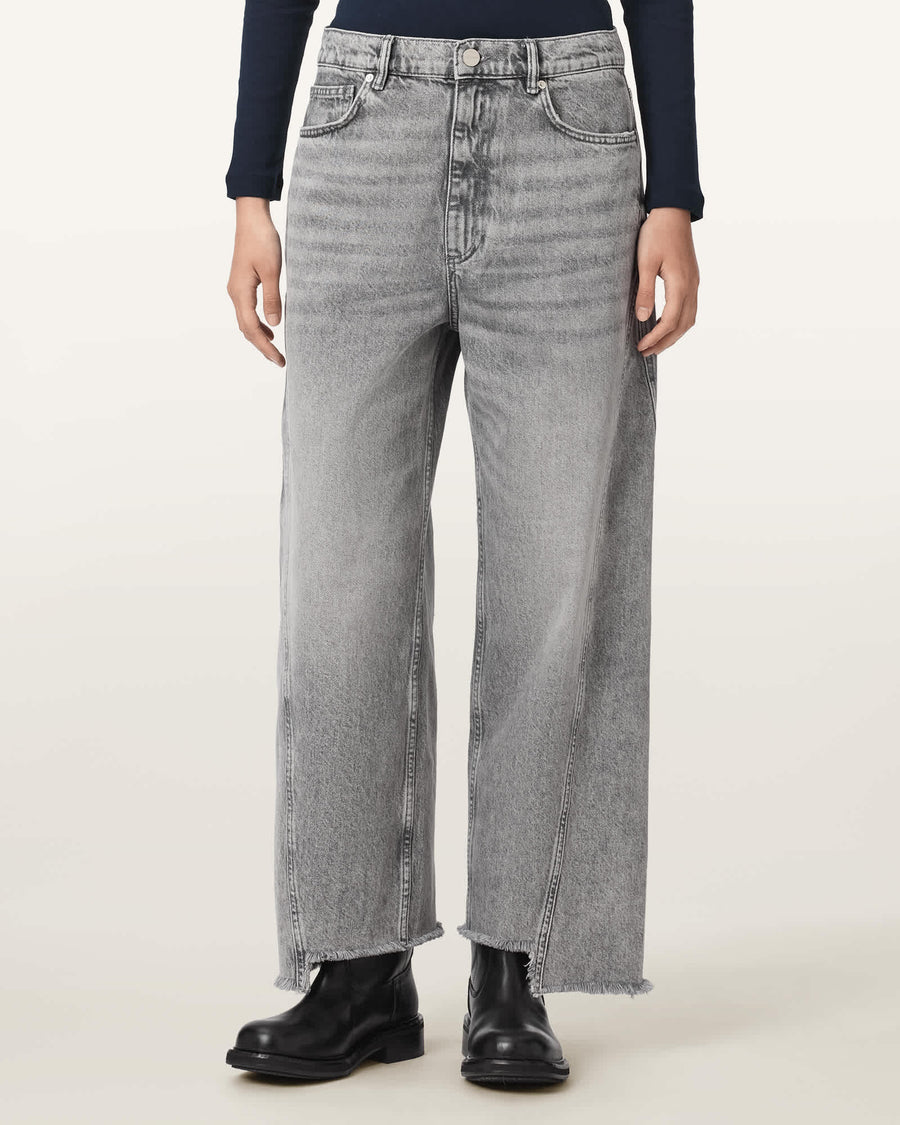 Fox Loose Fit Denim Jeans Washed Grey