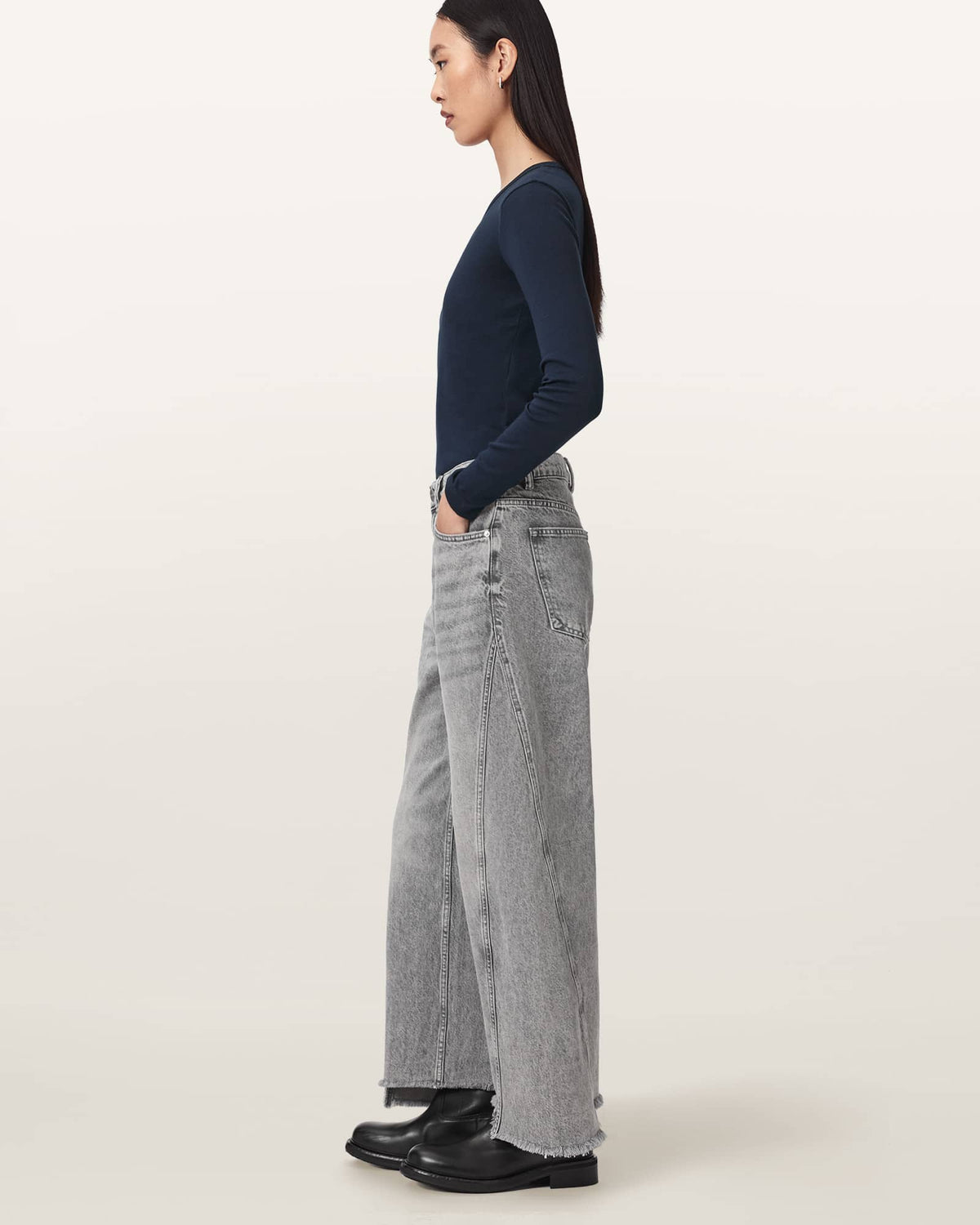 Fox Loose Fit Denim Jeans Washed Grey