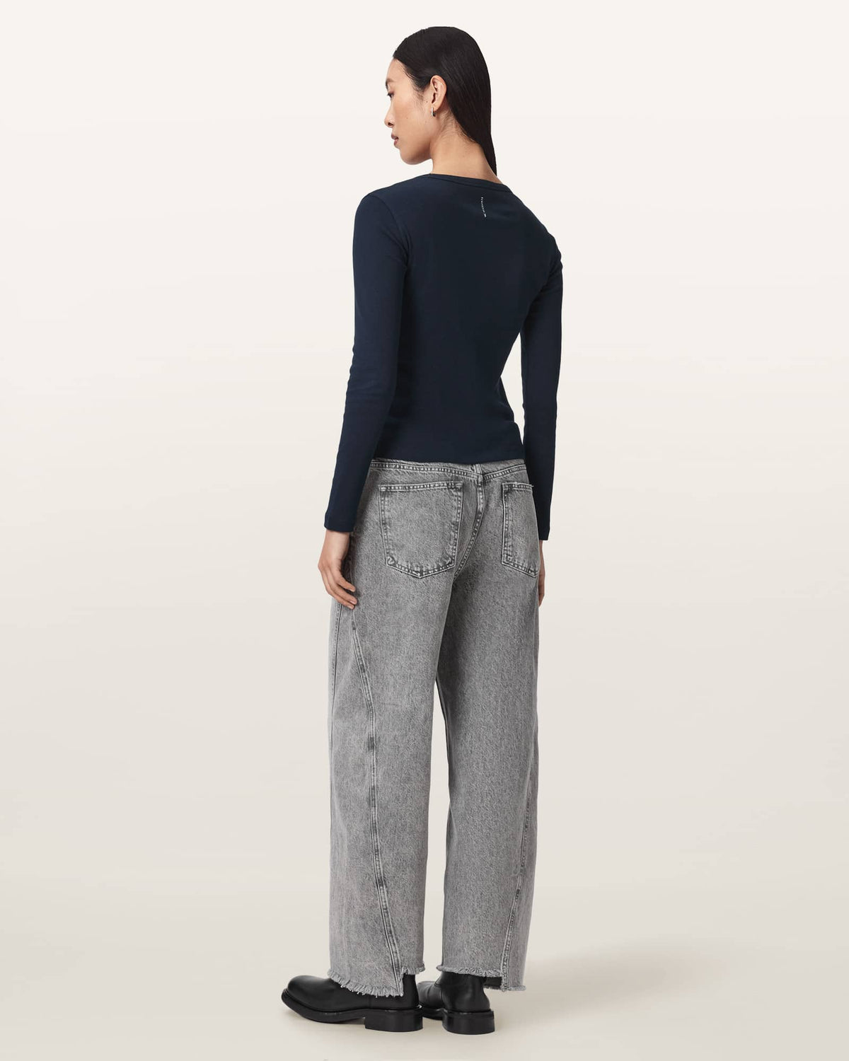 Fox Loose Fit Denim Jeans Washed Grey