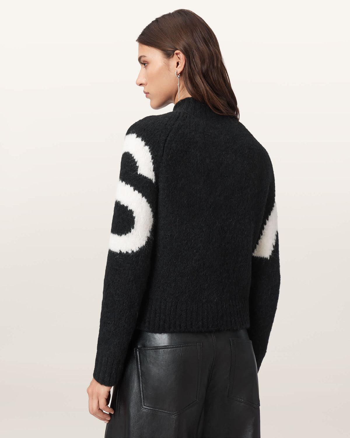 Sylvie Slim Fit Cardigan BLACK/CHALK WHITE