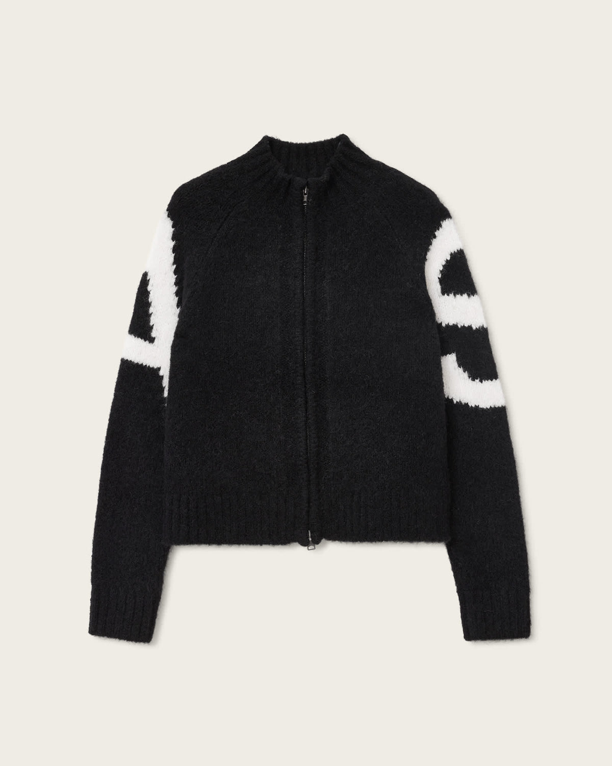 Sylvie Slim Fit Cardigan BLACK/CHALK WHITE