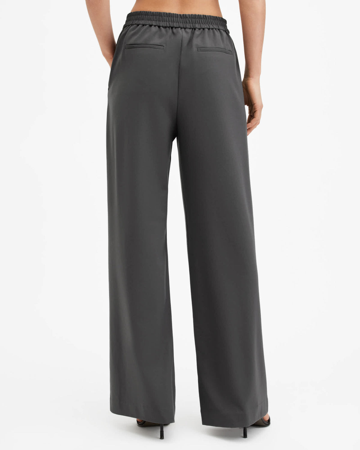 Aleida Lightweight Wide Leg Trousers EIFFEL GREY