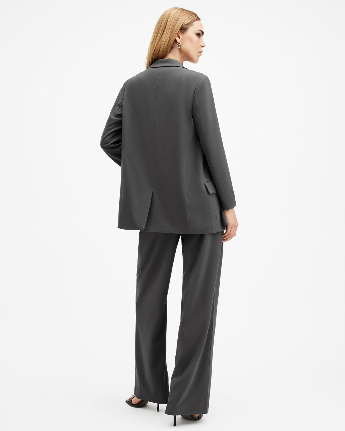 Aleida Lightweight Wide Leg Trousers EIFFEL GREY