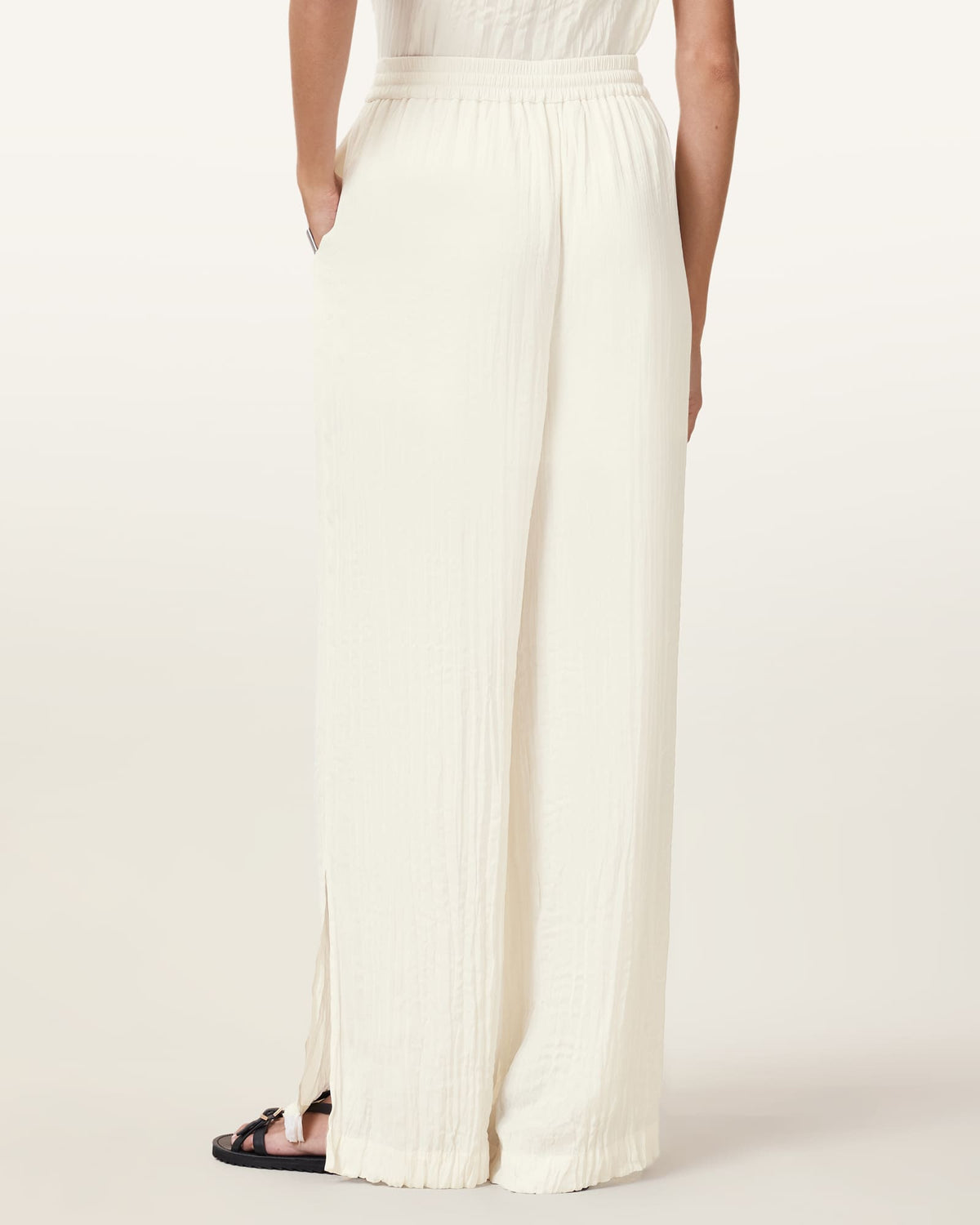 Caramin Crinkle Trousers GARDENIA CREAM