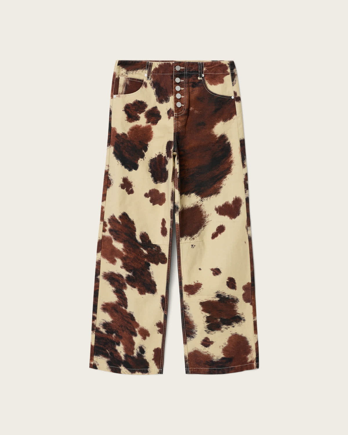 Taya Cow Print Denim Jeans COW PRINT