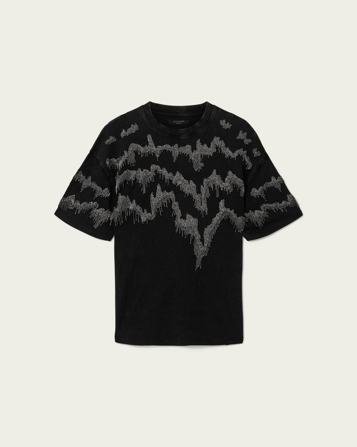 Maia Etta Oversized Embellished T-Shirt Washed Black