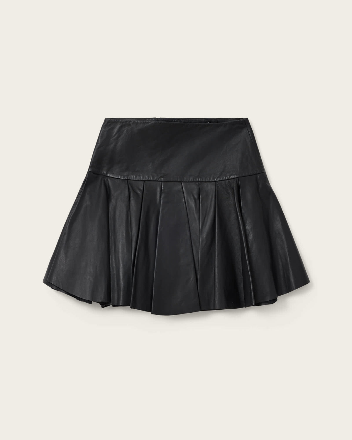 Irina Leather Mini Skirt Black