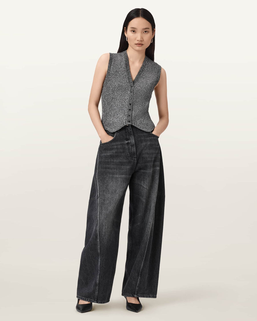 Cruz Shine Slim Fit Wasitcoat Metallic Silver