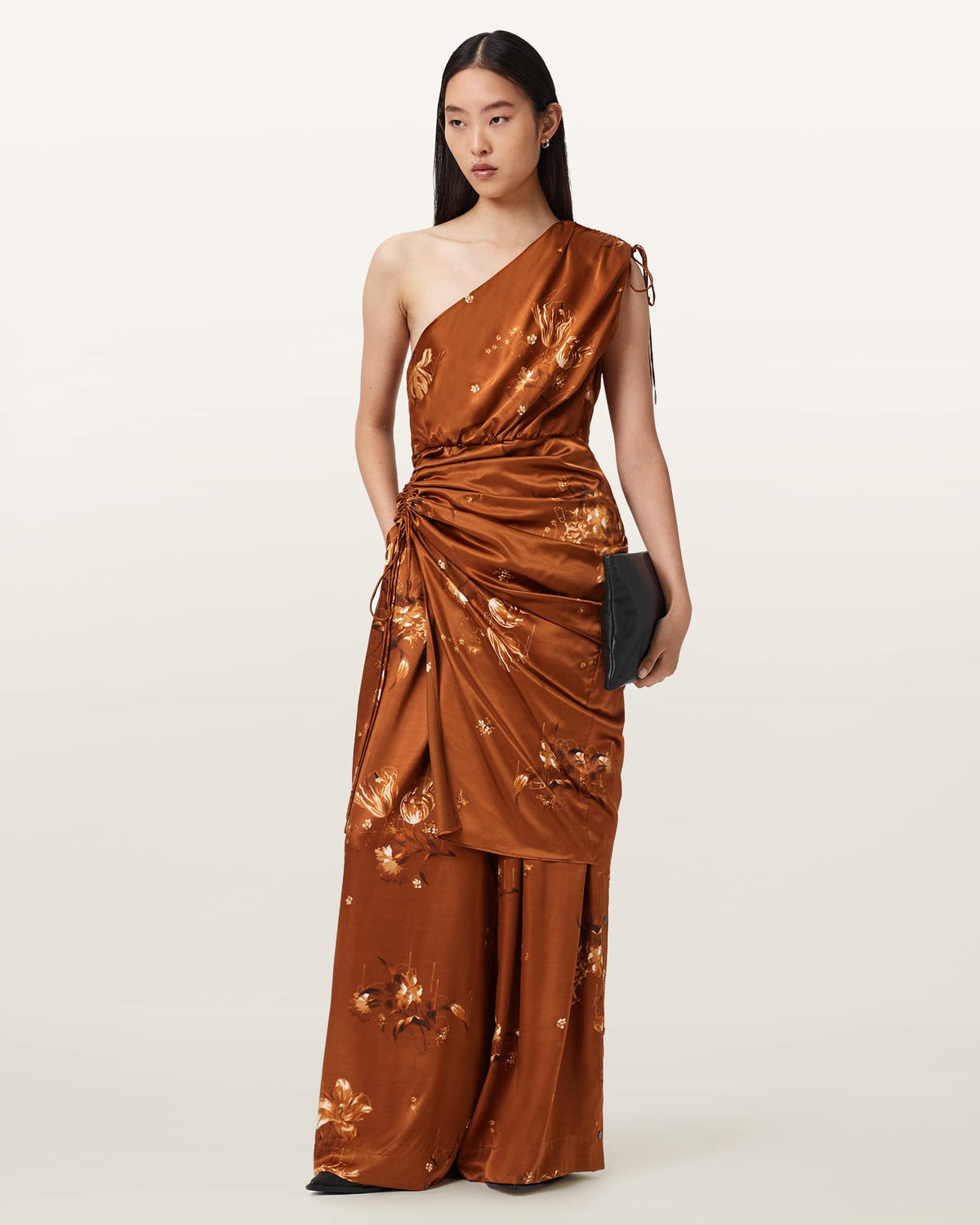 Venna Wide Leg Trousers ANIA RUST BROWN