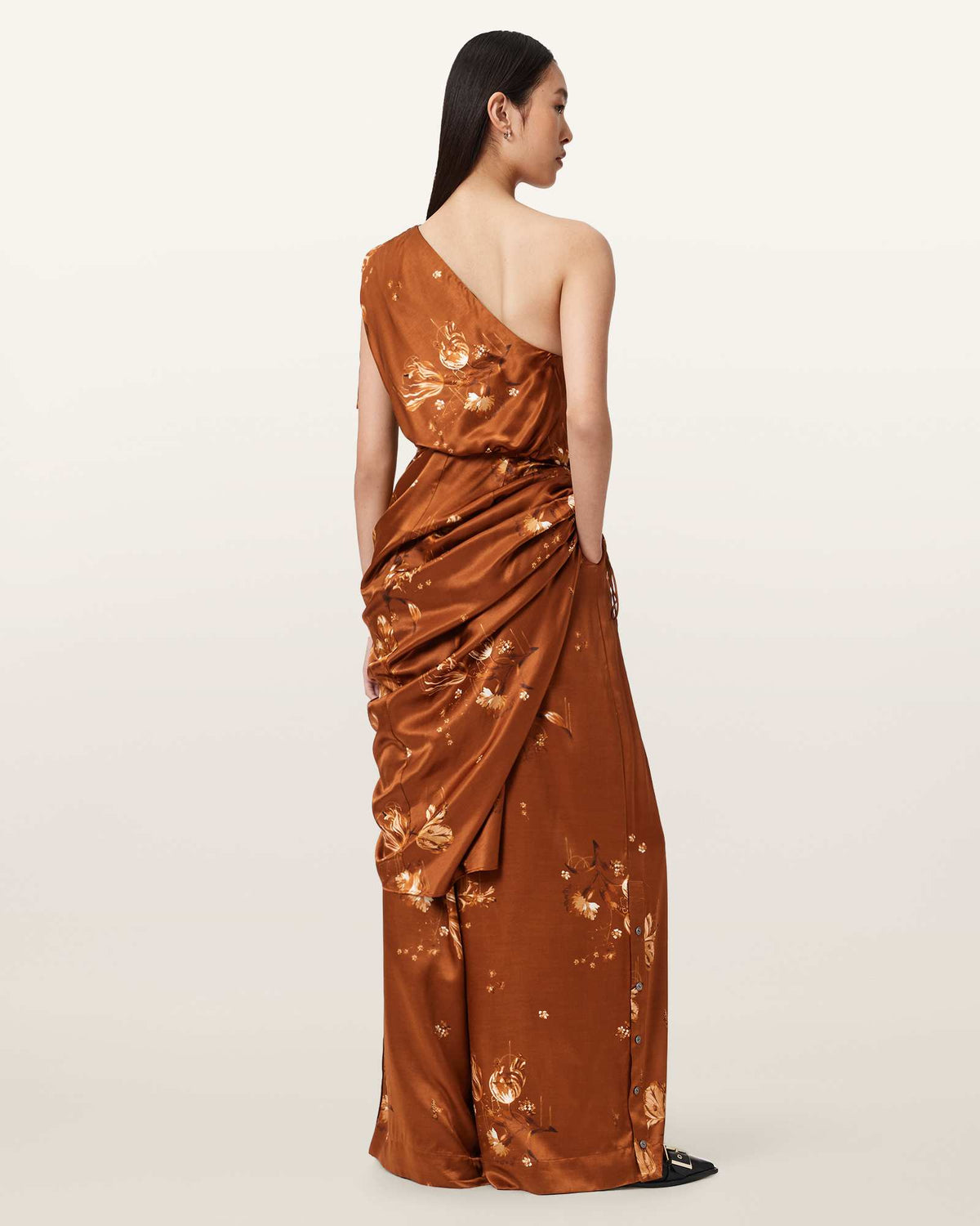 Venna Wide Leg Trousers ANIA RUST BROWN