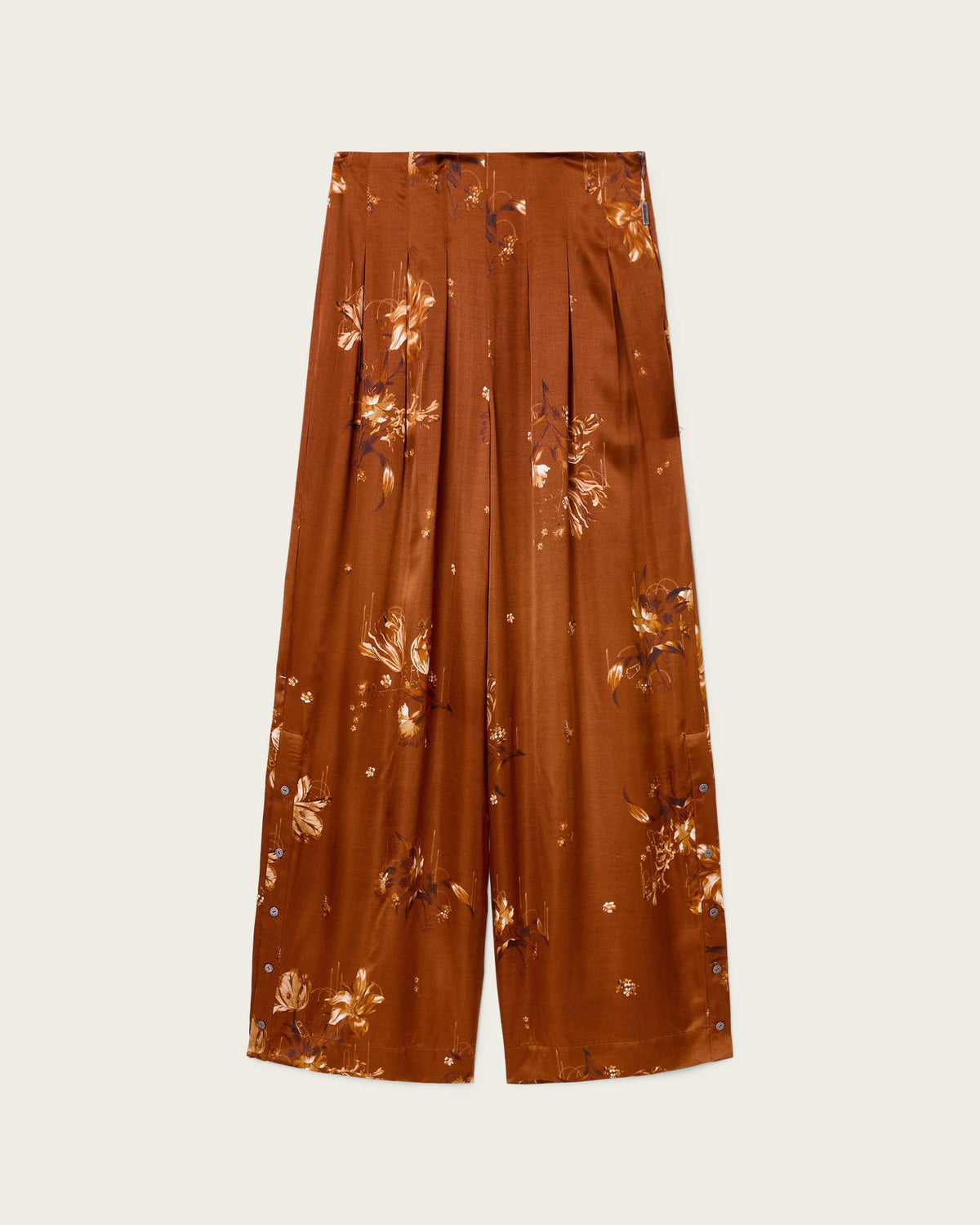 Venna Wide Leg Trousers ANIA RUST BROWN