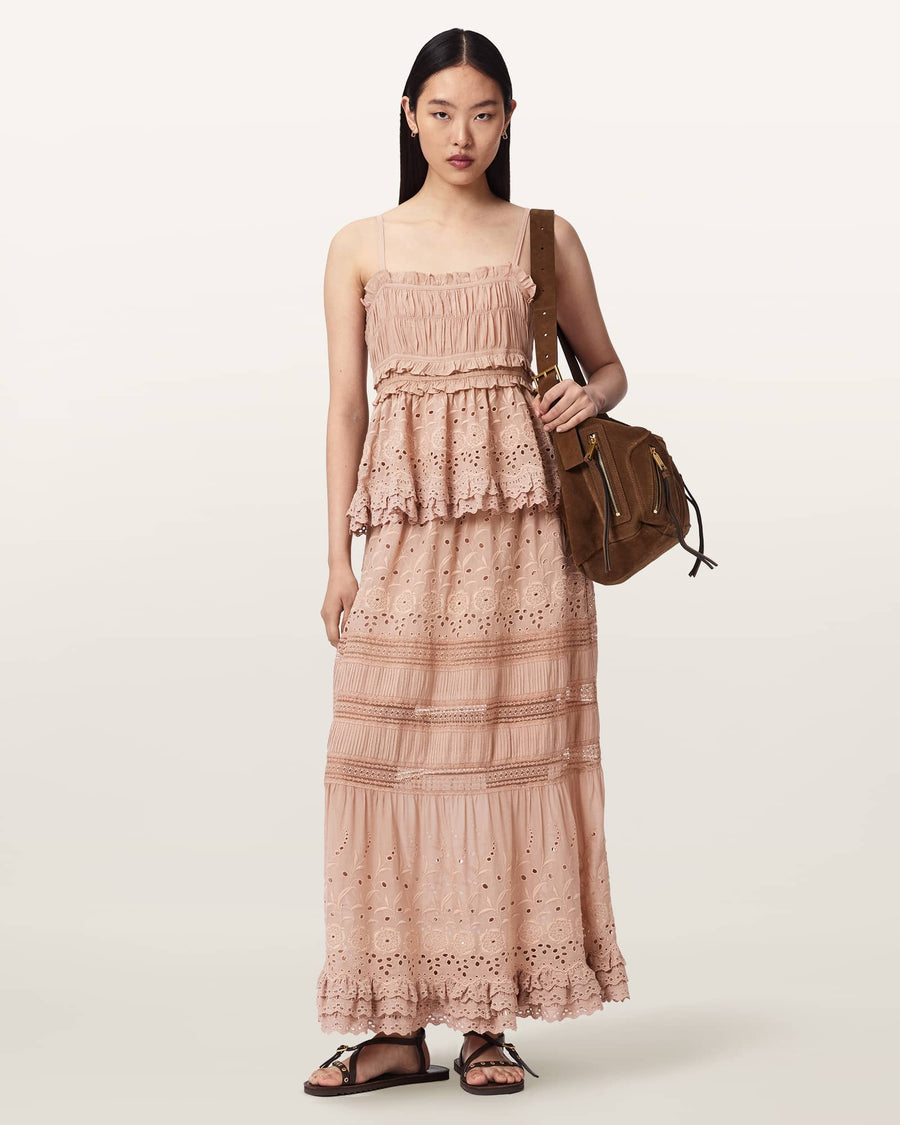 Camille Embroidered Lace Top PLASTER PINK