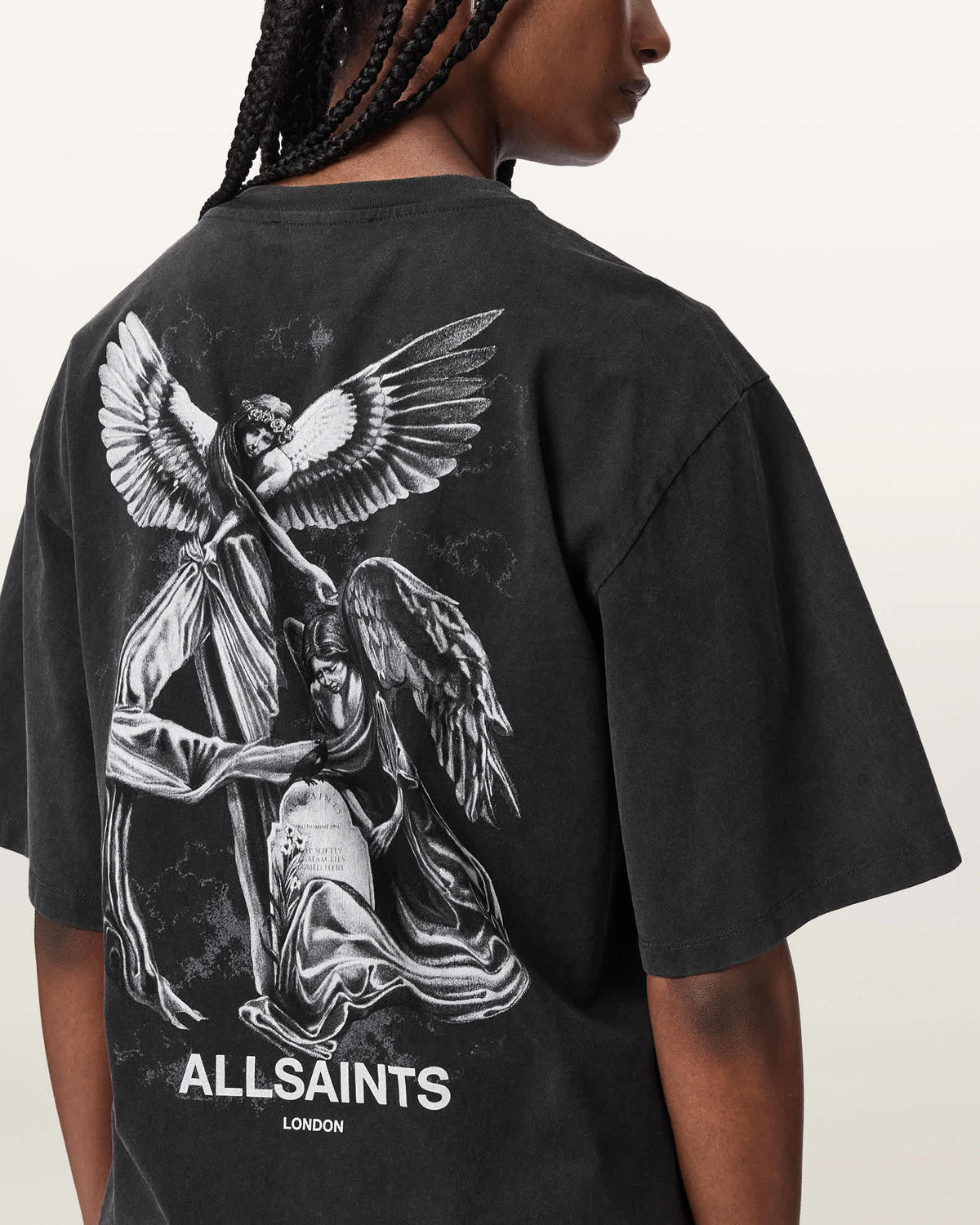Seraph Amelie Oversized Graphic T-Shirt Washed Black