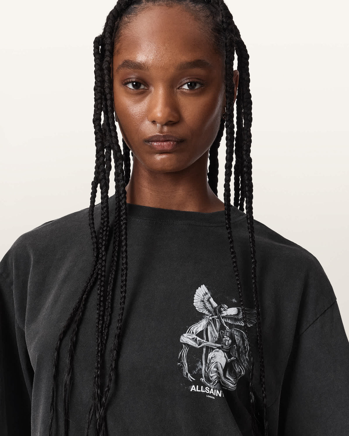 Seraph Amelie Oversized Graphic T-Shirt Washed Black