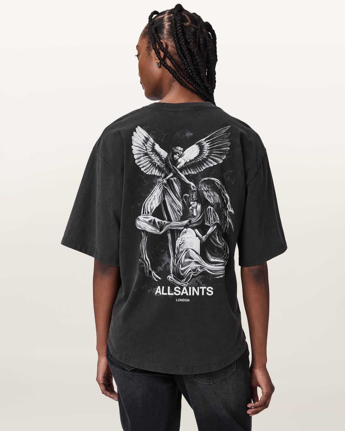Seraph Amelie Oversized Graphic T-Shirt Washed Black